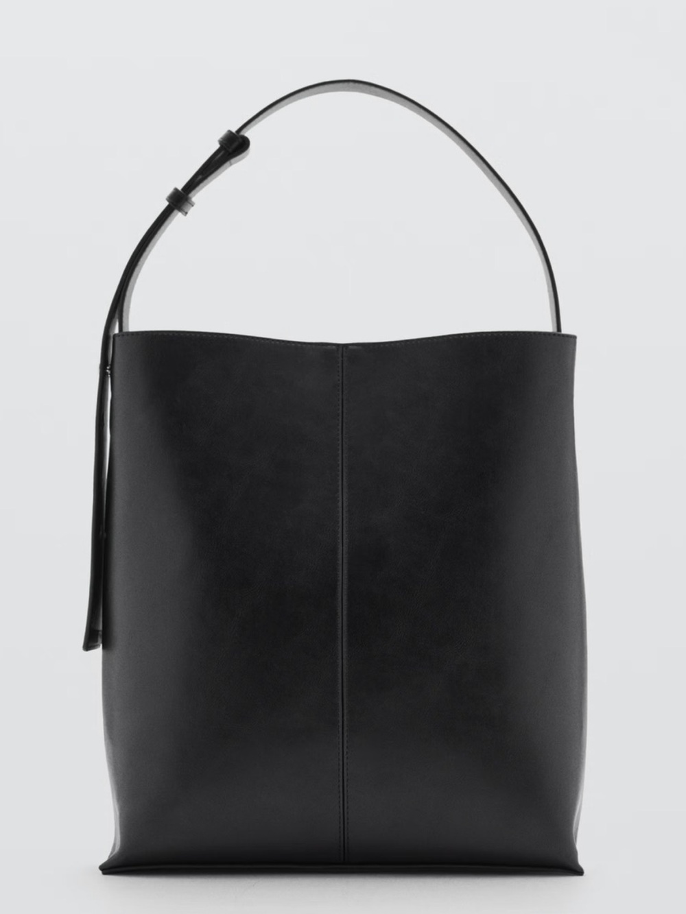 Mango Structured Leather-Effect Tote